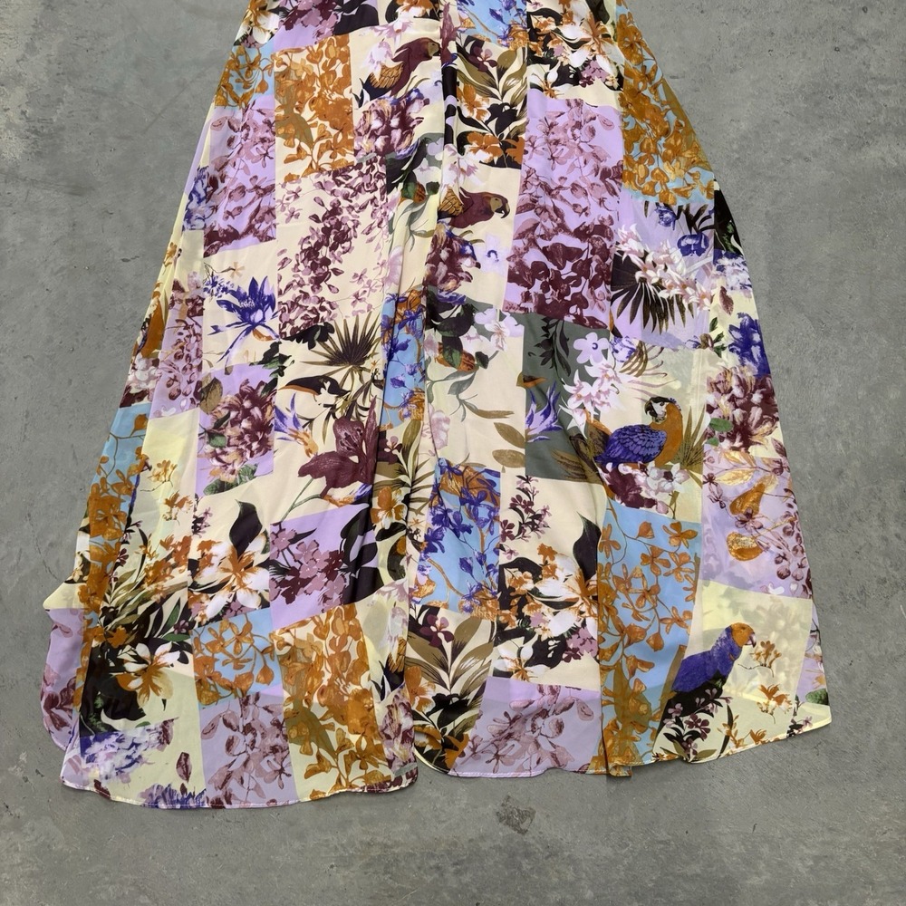 Tribal Femme Women's Maxi Dress Sleeveless Lined Floral in Iris Size Small Boho - Picture 12 of 12